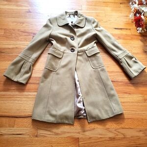 Old Navy Wool Blend bell Sleeve Peacoat Womens XS pockets Academic preppy